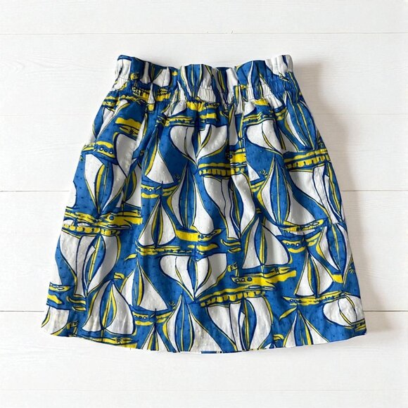 LILLY PULITZER Docksider Sailboat Print Skirt Sz XS - Picture 1 of 6